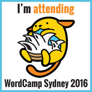 I'm attending WordCamp Sydney 2016 badge white background 300x300 px