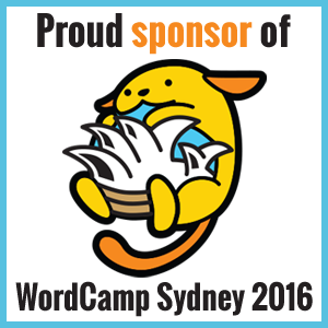 Proud sponsor of WordCamp Sydney 2016 badge transparent background 300x300 px